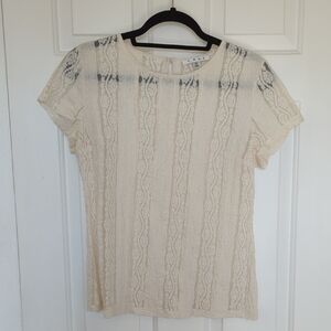 Zara Ivory Lace Top